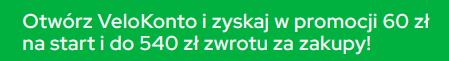 Załóż konto velo i odbierz 650zł