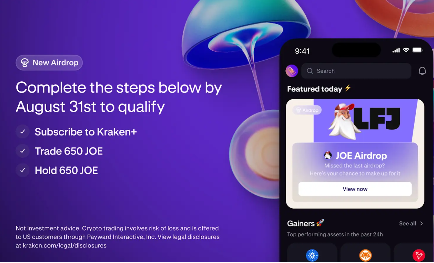 Airdrop joe kraken warunki