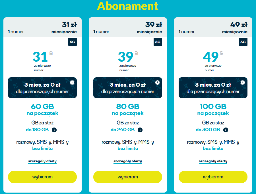 abonament Nju oferta