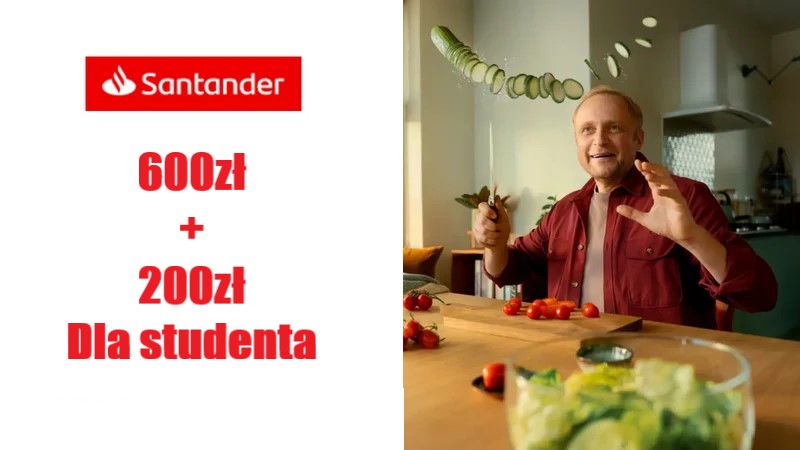 santander konto dla studenta z premią 600+200zł