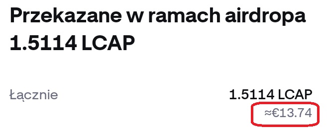 Wyniki airdropa kraken LCAP