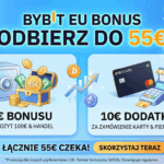 Grafika promocyjna giełdy prezentująca Bybit EU bonus dla nowych użytkowników.