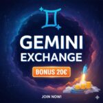 Gemini Exchange z widoczną ofertą bonusu powitalnego