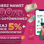 Uśmiechnięta osoba trzymająca smartfon z otwartą aplikacją Banku Millennium na tle napisu 700 zł premii za konto.