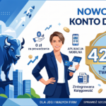 aner promocyjny: Konto Biznes z Żubrem w Banku Pekao S.A., oferujący do 4200 zł premii dla firm oraz aplikację mobilną i księgowość